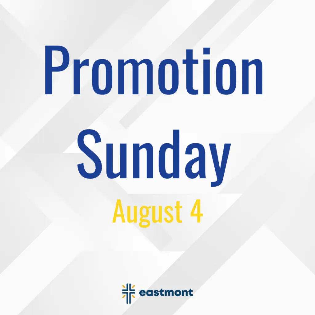 Promotion Sunday 1