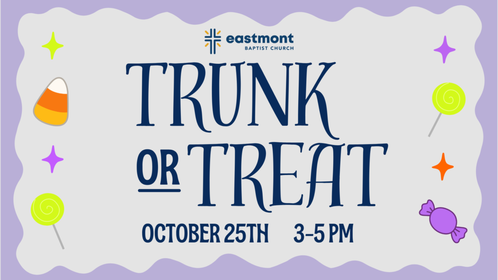 Trunk or Treat October 25th, 3-5pm